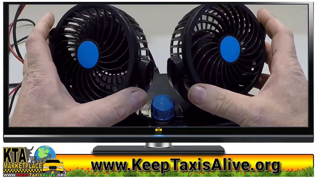 YANTU 12V24V Dual Electric Car Cooling Fan (Rotatable)