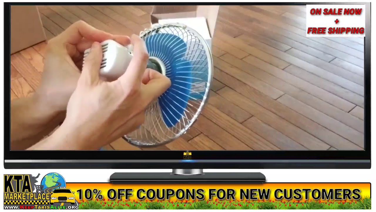 VODOOL 12/24V Portable Car Dashboard Oscillating Clip On Cooling Fan (2 Models)