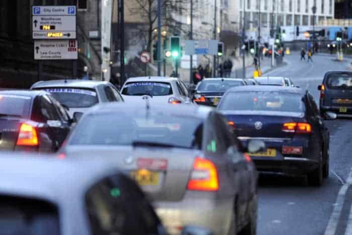 Taxi drivers stage protest on busiest Friday of the year (Yorkshire, UK)