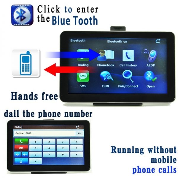 KMDRIVE 4GB 7” Touch Screen GPS Navigation with a Rearview Camera - Image 5