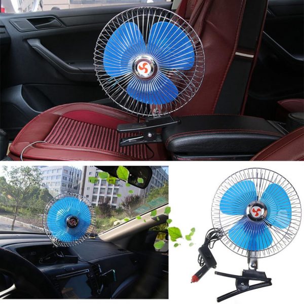 VODOOL 12/24V Portable Car Oscillating Clip-On Cooling Fan (2 Models) - Image 3