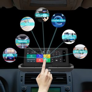 ANSTAR 8'' Touch Screen Dual Lens Car Dash Cam & Android GPS Navigator