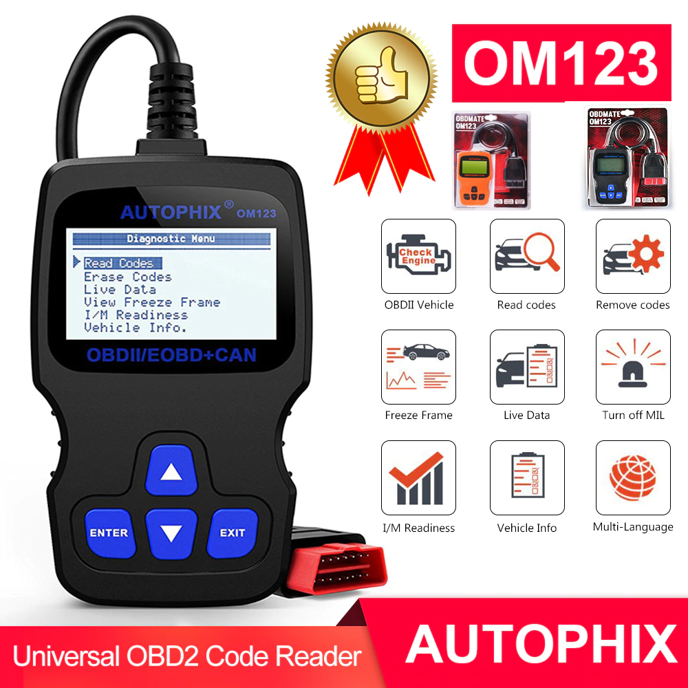 AUTOPHIX OM123 OBD2 Diagnostic Scanner & Code Reader