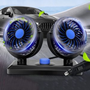 YANTU 12V/24V Dual Electric Car Cooling Fan