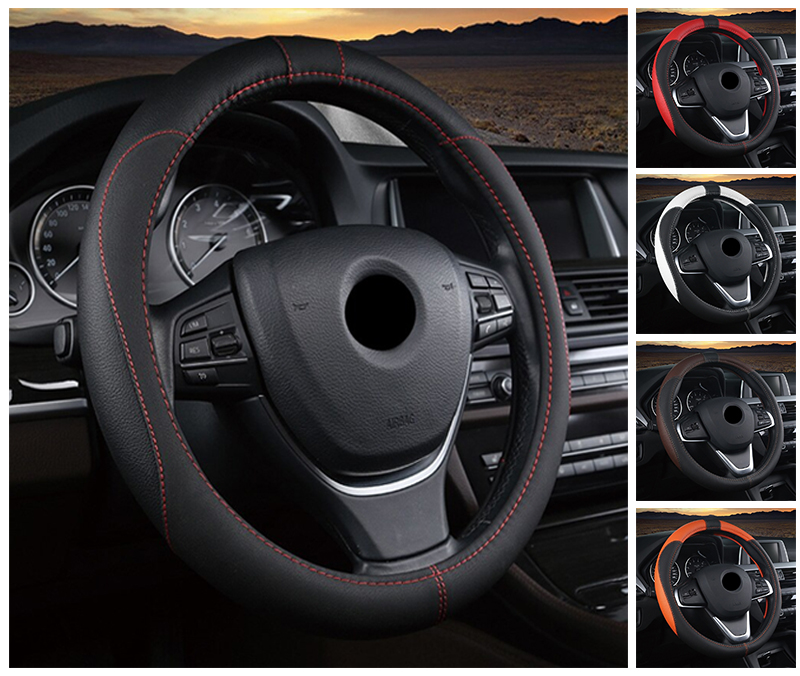 DERMAY Premium Microfiber Leather Steering Wheel Cover