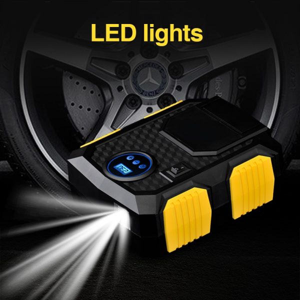 E-ACE 12V 150PSI Car Tire Air Compressor with LED Flashlight - Image 5