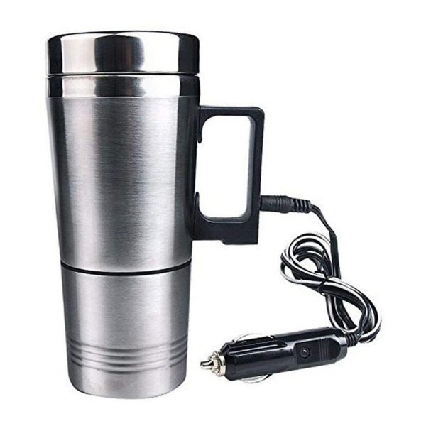 ALIDU 12V Stainless Steel Electric Travel Coffee Mug (10oz/300ml) - Image 3