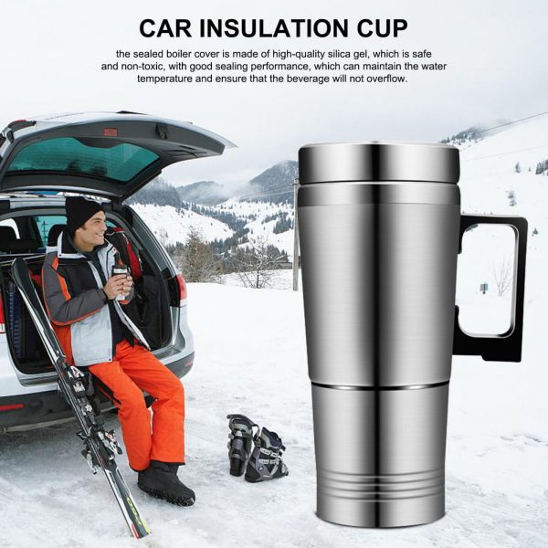 ALIDU 12V Stainless Steel Electric Travel Coffee Mug (10oz/300ml) - Image 6