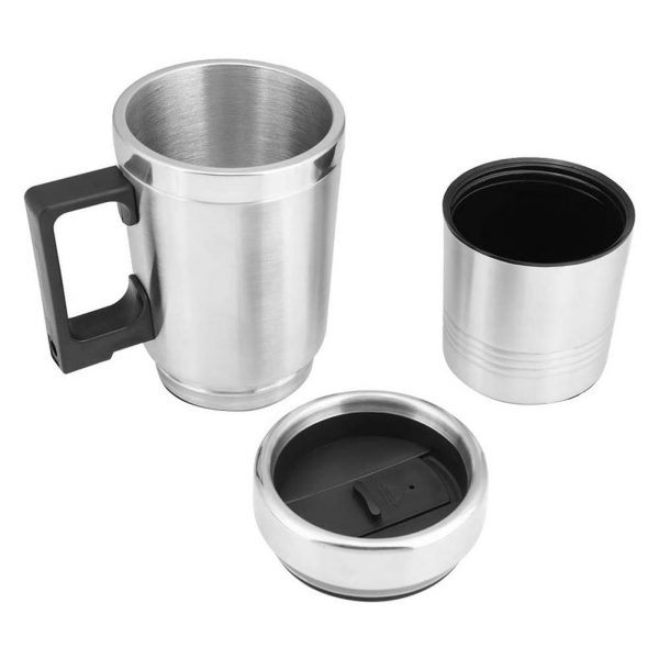 ALIDU 12V Stainless Steel Electric Travel Coffee Mug (10oz/300ml) - Image 5
