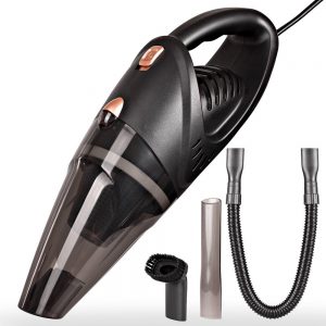 CARAYMIN Portable Car Vacuum (120W 5000PA Suction) for Wet and Dry Cleaning