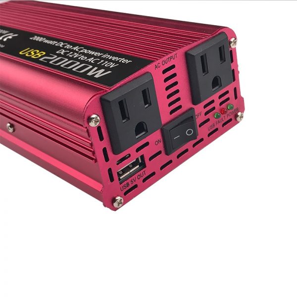 IPOWER Portable 60HZ 2000W Car Power Converter (DC 12V to AC 100/120V) - Image 5