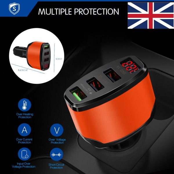 Powstro 3.0 Fast Charging 3-Way USB Mobile Car Charger - Image 5