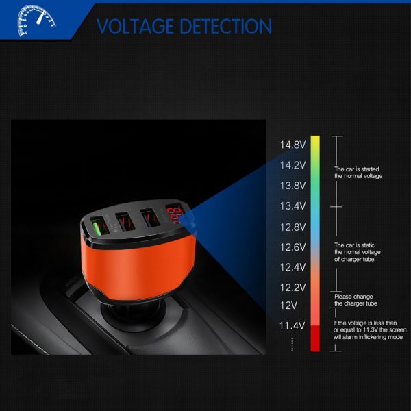 Powstro 3.0 Fast Charging 3-Way USB Mobile Car Charger - Image 3