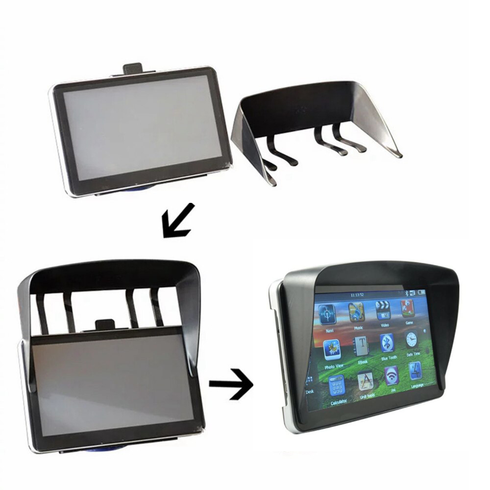 KMDRIVE 8GB 7” Touch Screen GPS Navigation with Sunvisor