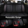 Universal Premium Leather Car Seat Cover with Headrest & Waist Pillows - Image 4