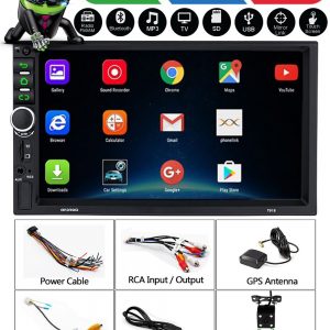 Android 9.1 WiFi Double-Din Car Stereo with GPS Navigation & Reverse Camera