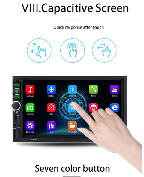 Android 9.1 WiFi Double-Din Car Stereo with GPS Navigation & Reverse Camera