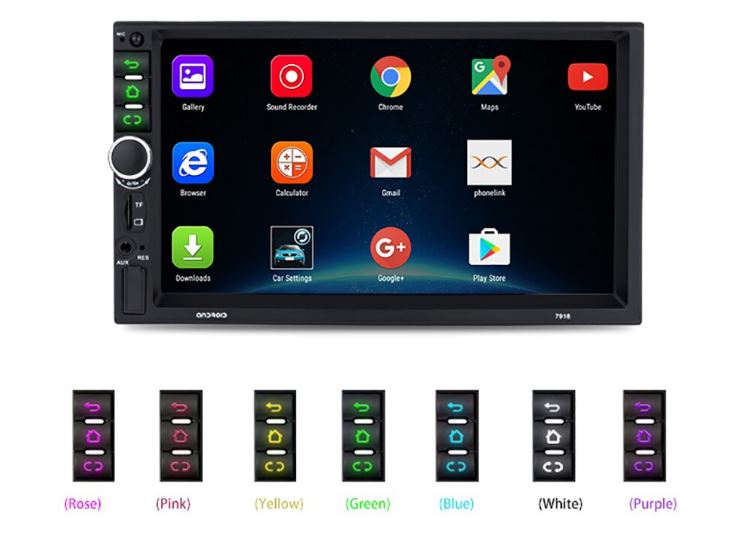 Android 9.1 WiFi Double-Din Car Stereo with GPS Navigation & Reverse Camera