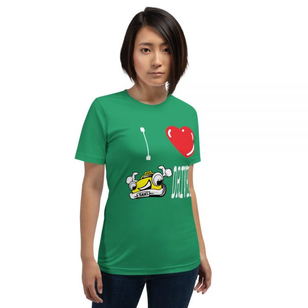 "I LOVE TAXI DRIVERS" Premium Dark Color T-Shirt - Image 7