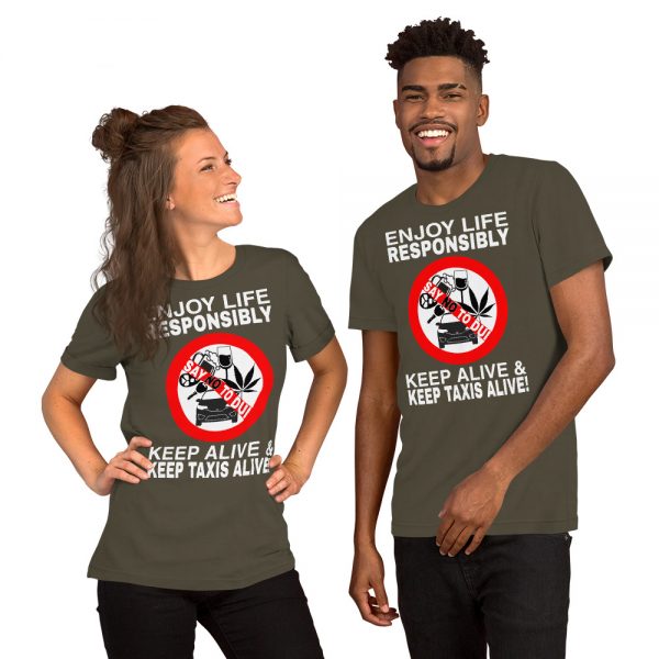 "ENJOY LIFE RESPONSIBLY" Premium Dark Color T-Shirt - Image 4