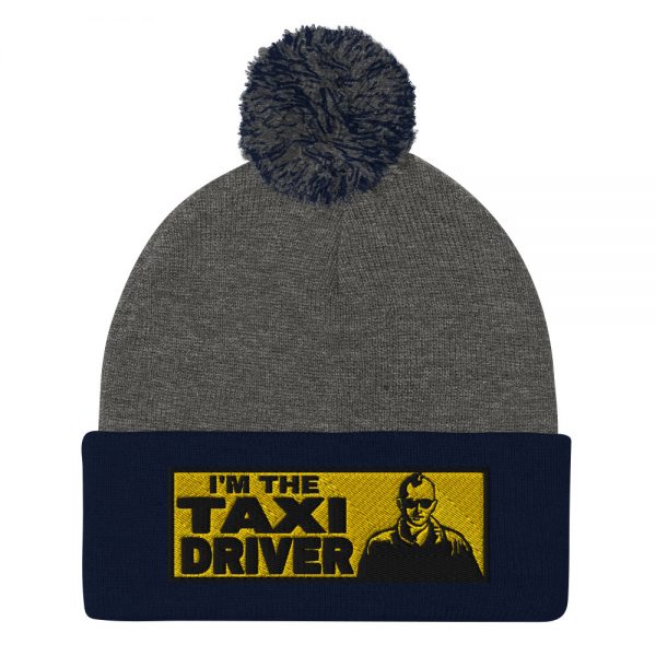 “I’M THE TAXI DRIVER” Embroidered Pom-Pom Beanie - Image 3