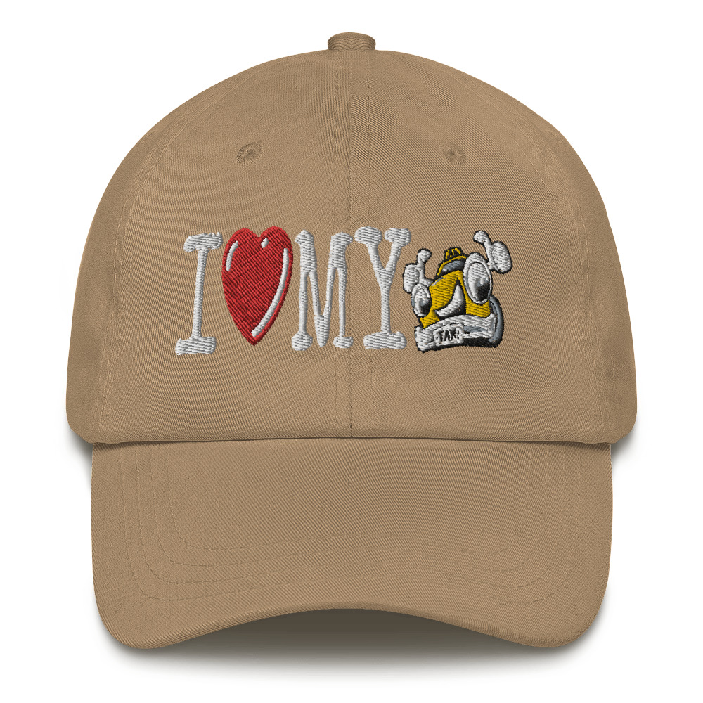 “I LOVE MY TAXI” Embroidered Yupoong Dad Hat