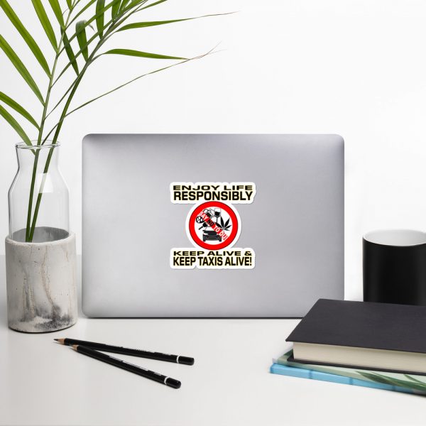 “ENJOY LIFE RESPONSIBLY” Premium Kiss Cut Emblem Stickers - Image 6