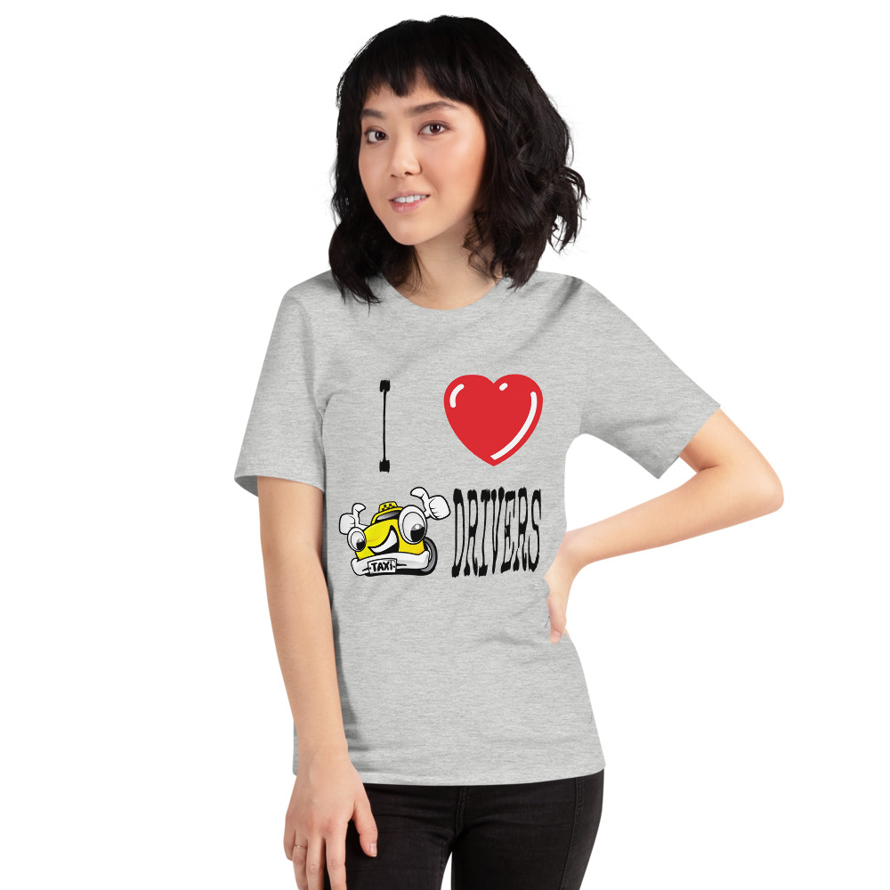 “I LOVE TAXI DRIVERS” Premium Bright Color T-Shirt