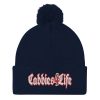 “CABBIES4LIFE” Embroidered Pom-Pom Beanie - Image 6