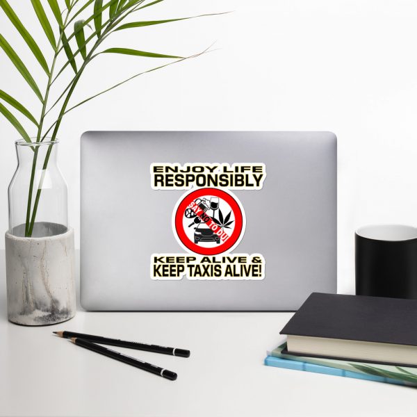 “ENJOY LIFE RESPONSIBLY” Premium Kiss Cut Emblem Stickers - Image 8