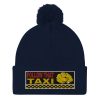 “FOLLOW THAT TAXI” Embroidered Pom-Pom Beanie - Image 7