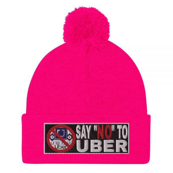 “SAY NO TO UBER – v2” Embroidered Pom-Pom Beanie - Image 12