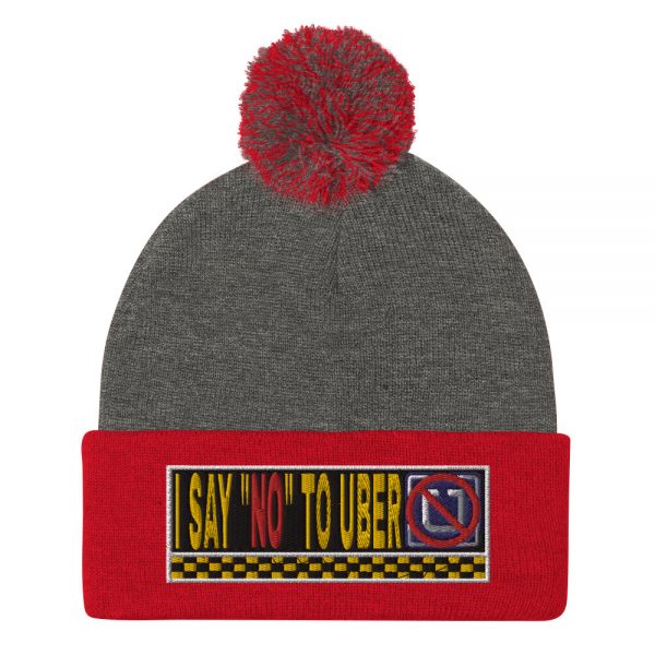 “I SAY NO TO UBER” Embroidered Pom-Pom Beanie - Image 5