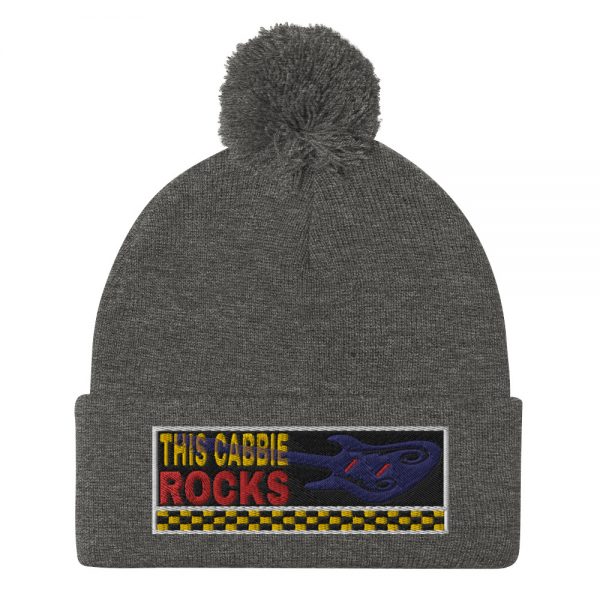 “THIS CABBIE ROCKS” Embroidered Pom-Pom Beanie - Image 6