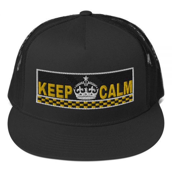 “KEEP CALM” Embroidered Yupoong Trucker Cap - Image 3