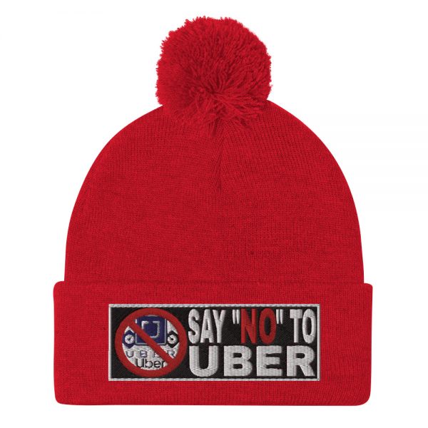 “SAY NO TO UBER – v2” Embroidered Pom-Pom Beanie - Image 10