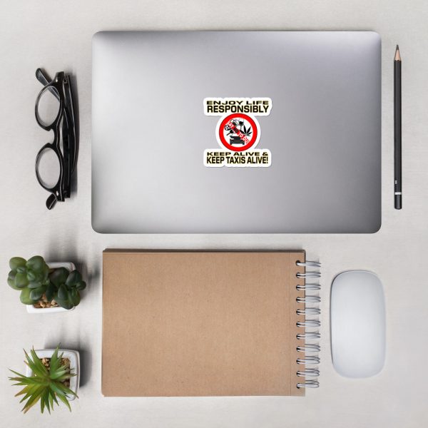“ENJOY LIFE RESPONSIBLY” Premium Kiss Cut Emblem Stickers - Image 2