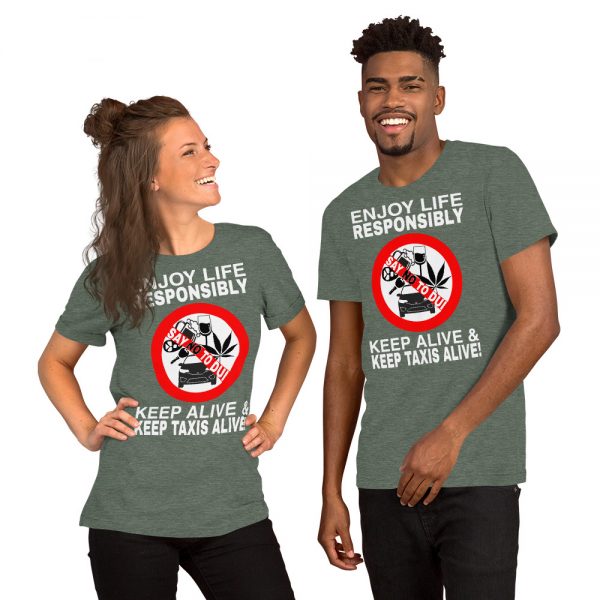 "ENJOY LIFE RESPONSIBLY" Premium Dark Color T-Shirt - Image 3