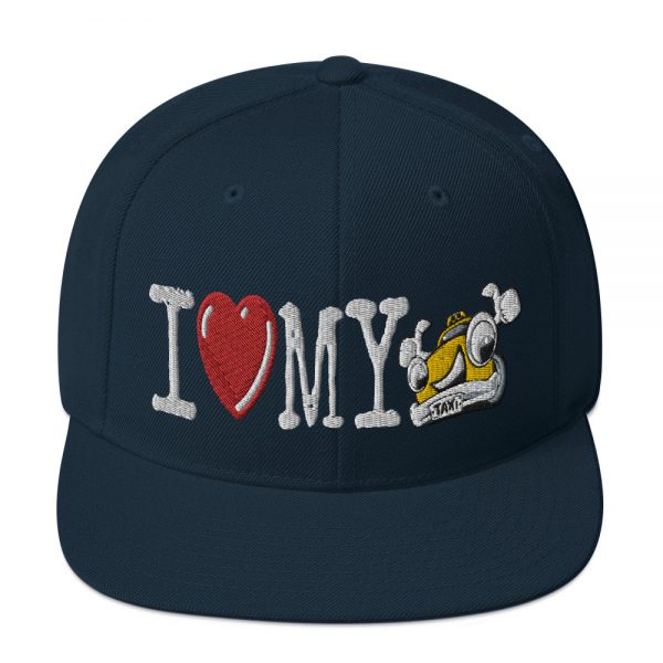 “I LOVE MY TAXI” Embroidered Yupoong Snapback Hat - Image 16