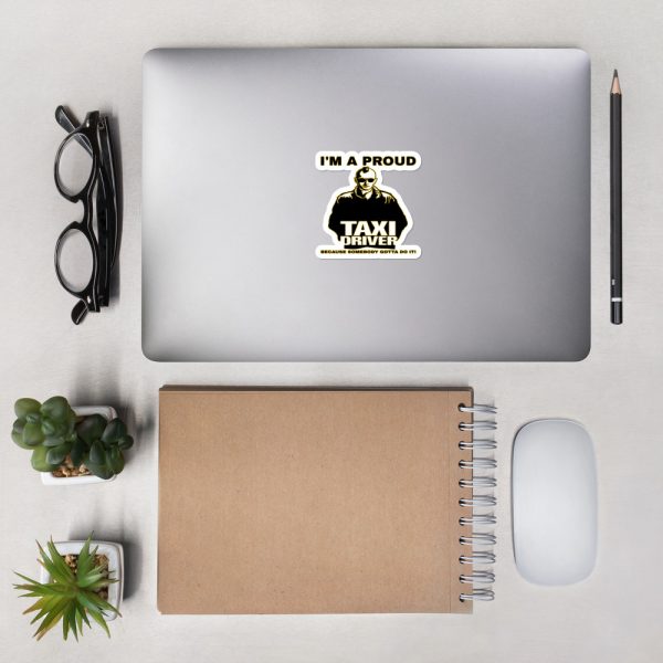 “I'M A PROUD TAXI DRIVER” Premium Kiss Cut Emblem Stickers - Image 2