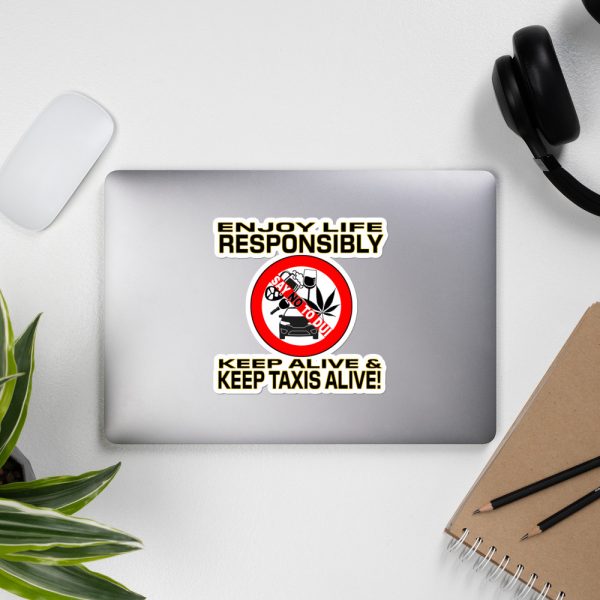 “ENJOY LIFE RESPONSIBLY” Premium Kiss Cut Emblem Stickers - Image 9