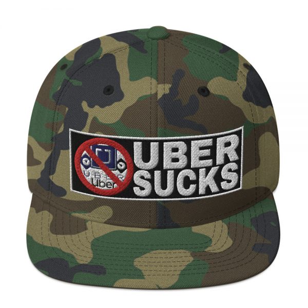 “UBER SUCKS” Embroidered Yupoong Snapback Hat - Image 11