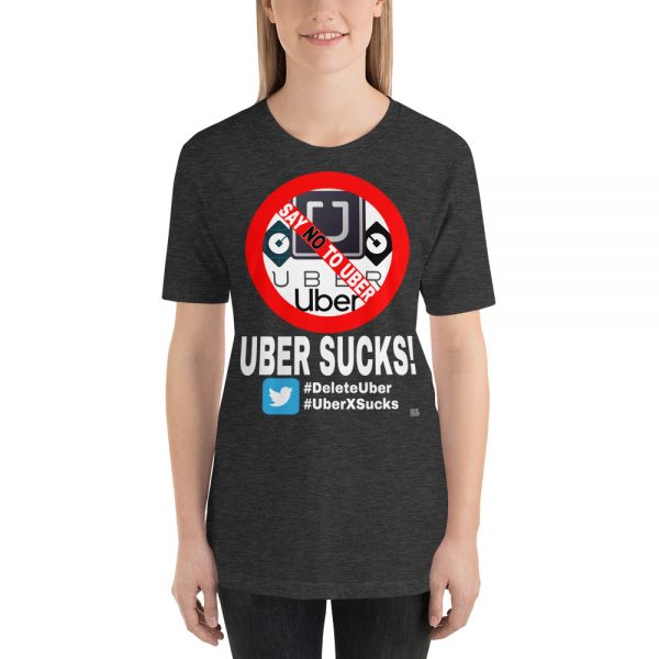 "UBER SUCKS!" Premium Dark Color T-Shirt - Image 6