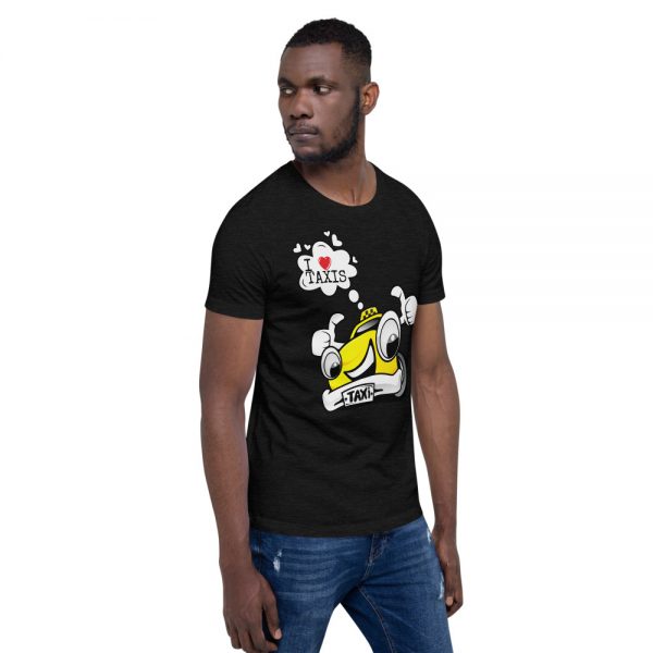 "I LOVE TAXIS" Premium Dark Color T-Shirt - Image 3
