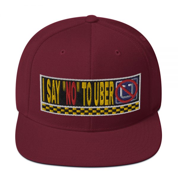 “I SAY NO TO UBER” Embroidered Yupoong Snapback Hat - Image 37