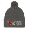 “I LOVE TAXI DRIVERS” Embroidered Pom-Pom Beanie - Image 6