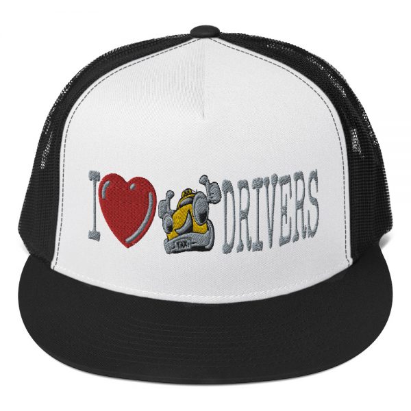 “I LOVE TAXI DRIVERS” Embroidered Yupoong Trucker Cap - Image 4