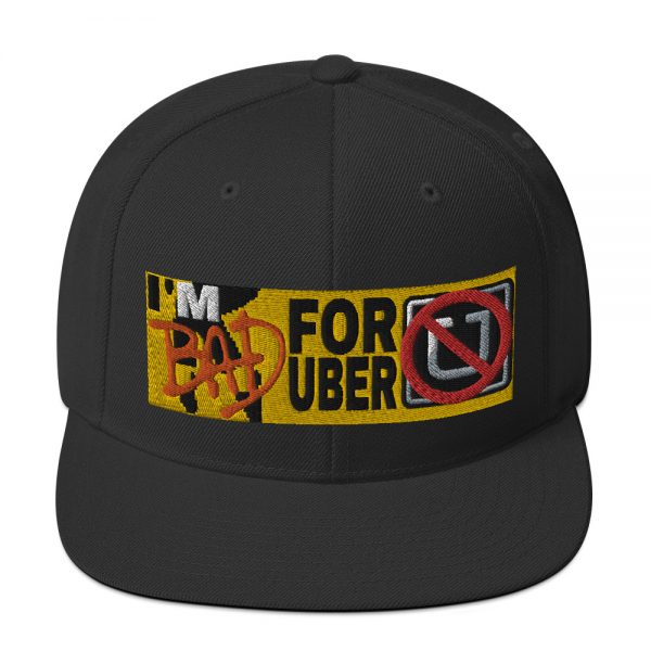 “I'M BAD FOR UBER” Embroidered Yupoong Snapback Hat - Image 8