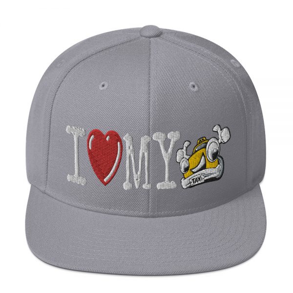 “I LOVE MY TAXI” Embroidered Yupoong Snapback Hat - Image 31