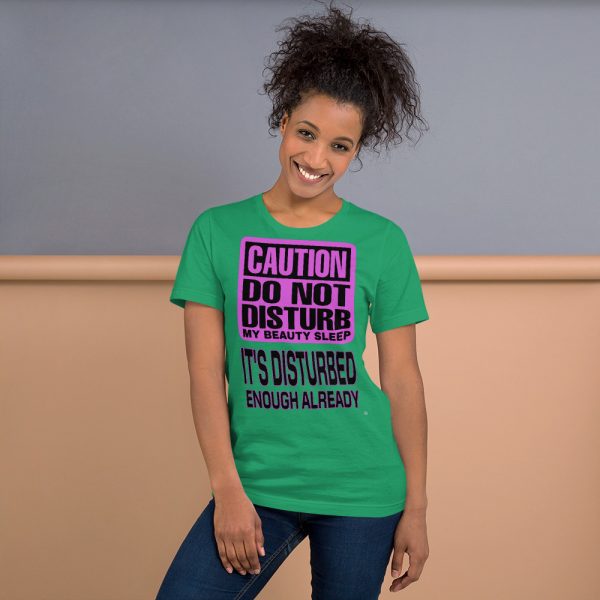 "DO NOT DISTURB MY BEAUTY SLEEP" Premium Dark Color T-Shirt - Image 8